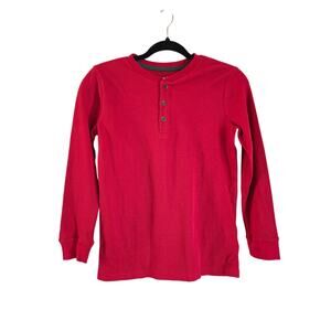 Tommy Bahama Kids Boys Red Long Sleeve Top Henley Size Large 10/12 NWT